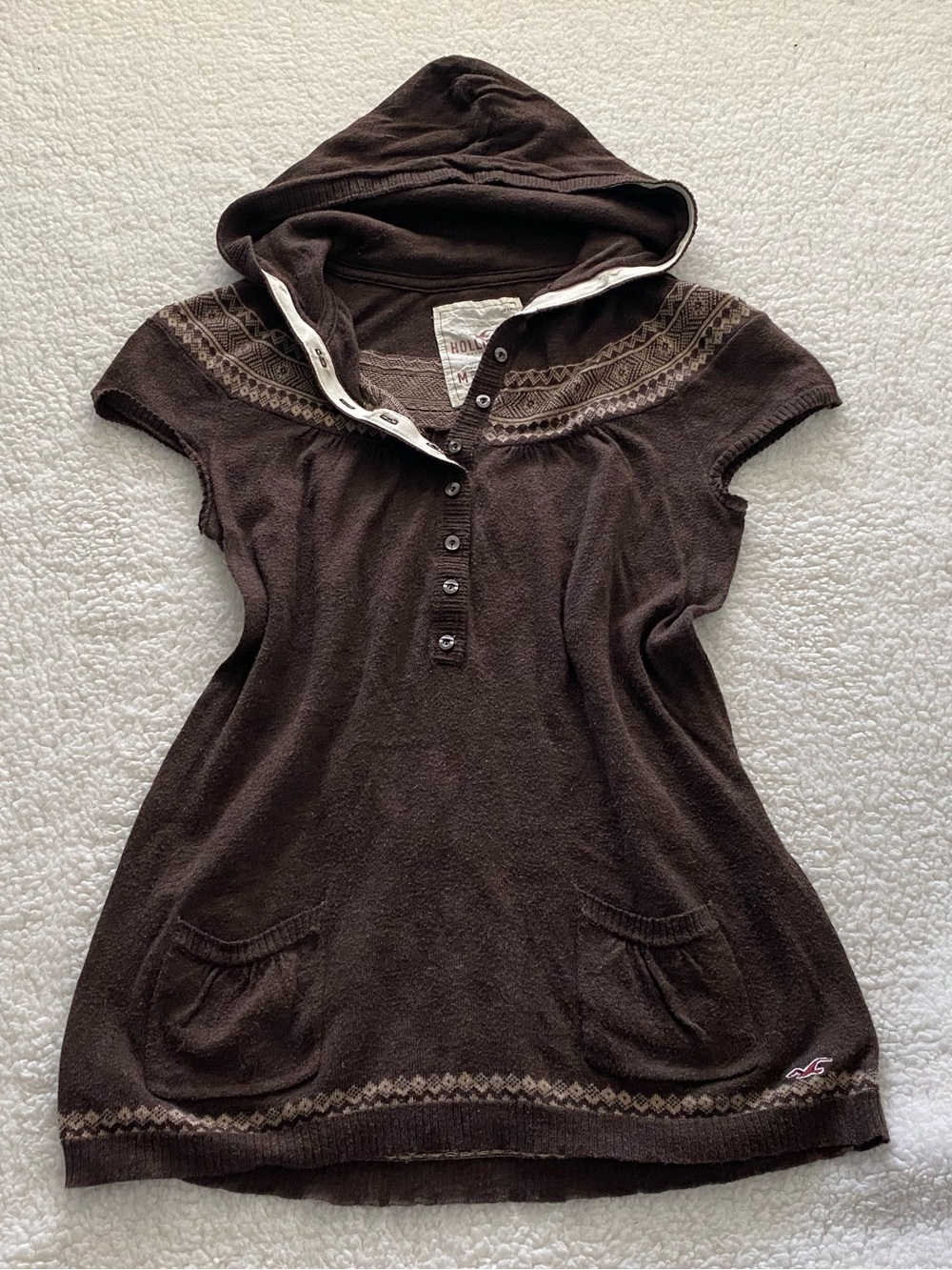 Y2K Hollister knit hoodie top